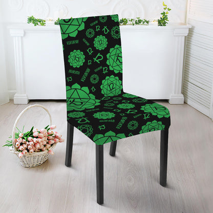 Anahata Chakra Pattern Print Dining Chair Slipcover