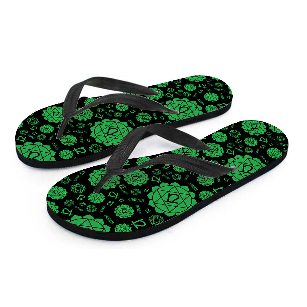 Anahata Chakra Pattern Print Flip Flops