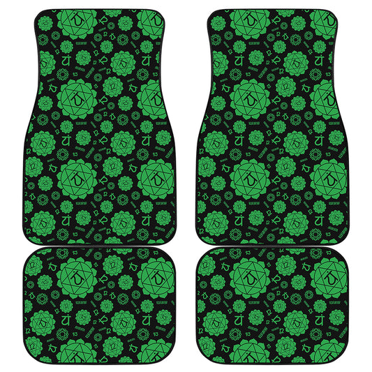 Anahata Chakra Pattern Print Front and Back Car Floor Mats