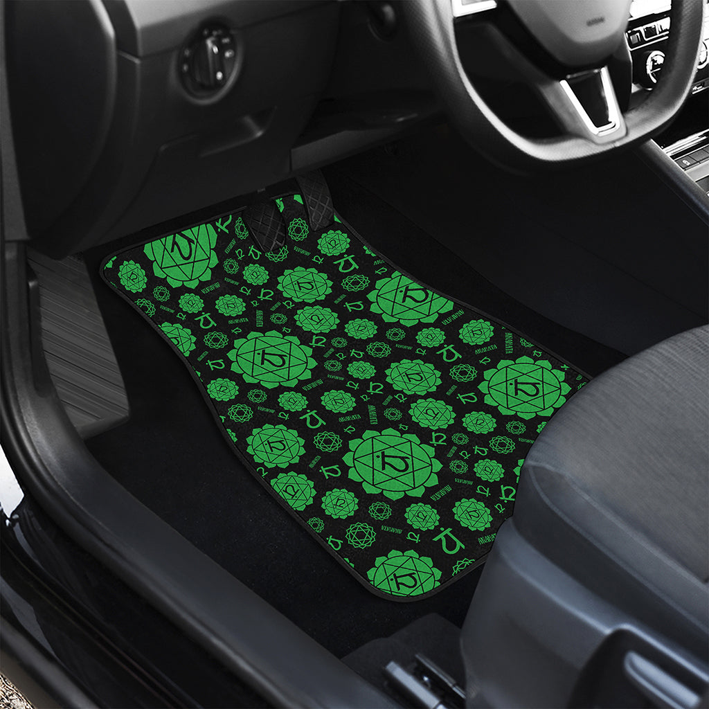 Anahata Chakra Pattern Print Front and Back Car Floor Mats