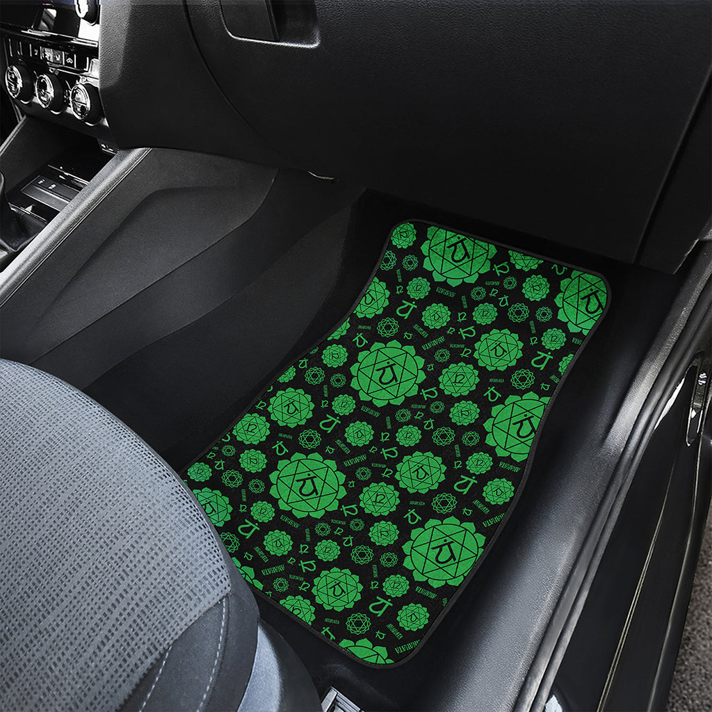 Anahata Chakra Pattern Print Front and Back Car Floor Mats