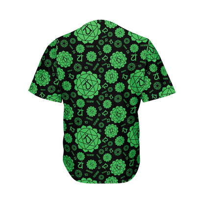 Anahata Chakra Pattern Print Men's Baseball Jersey