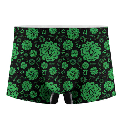 Anahata Chakra Pattern Print Men's Boxer Briefs
