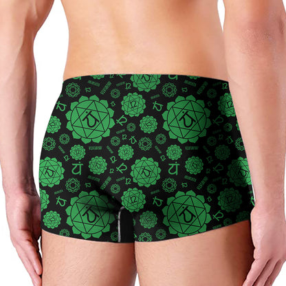 Anahata Chakra Pattern Print Men's Boxer Briefs