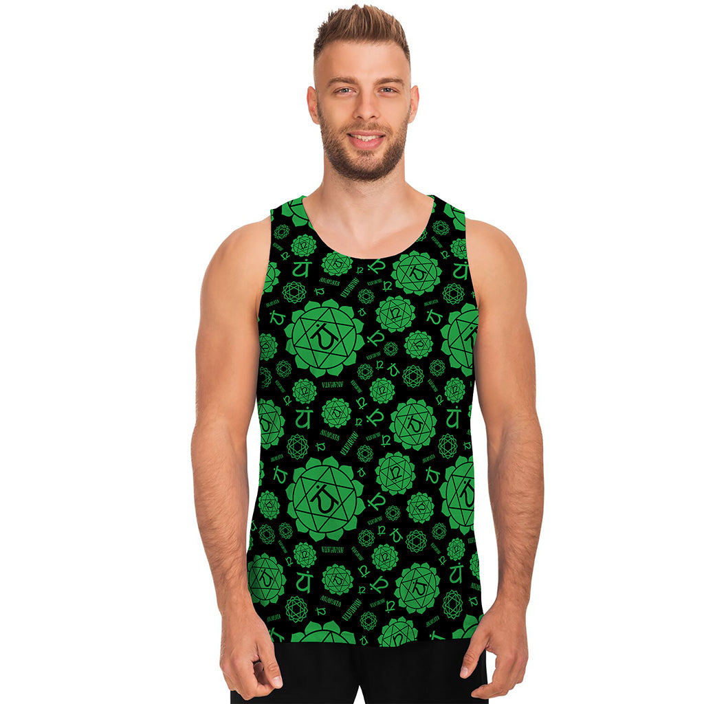 Anahata Chakra Pattern Print Men's Tank Top