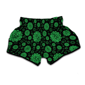 Anahata Chakra Pattern Print Muay Thai Boxing Shorts