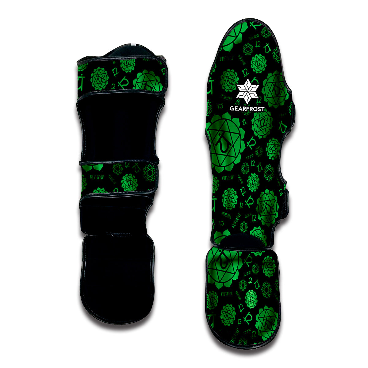 Anahata Chakra Pattern Print Muay Thai Shin Guard