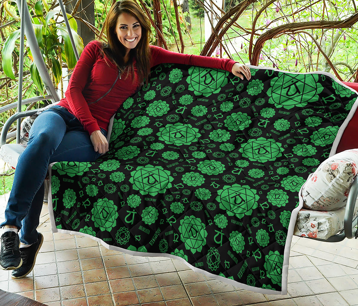 Anahata Chakra Pattern Print Quilt