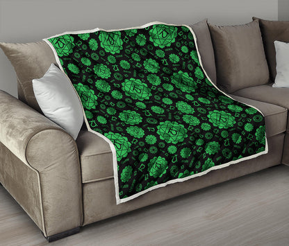 Anahata Chakra Pattern Print Quilt