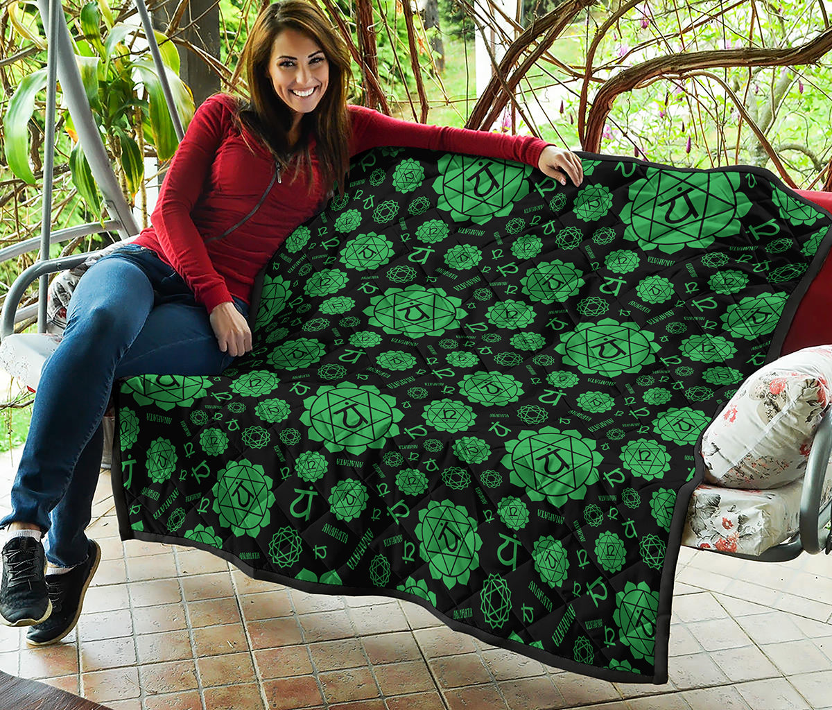 Anahata Chakra Pattern Print Quilt