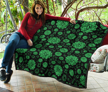 Anahata Chakra Pattern Print Quilt
