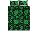 Anahata Chakra Pattern Print Quilt Bed Set