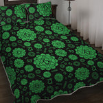 Anahata Chakra Pattern Print Quilt Bed Set