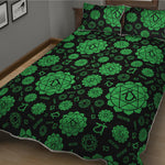 Anahata Chakra Pattern Print Quilt Bed Set