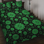 Anahata Chakra Pattern Print Quilt Bed Set
