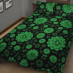 Anahata Chakra Pattern Print Quilt Bed Set