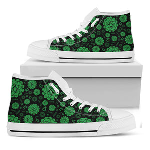 Anahata Chakra Pattern Print White High Top Shoes