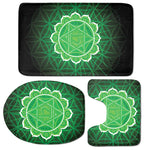 Anahata Chakra Spiritual Print 3 Piece Bath Mat Set