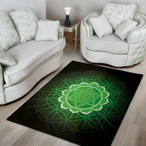 Anahata Chakra Spiritual Print Area Rug