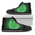 Anahata Chakra Spiritual Print Black High Top Sneakers