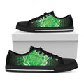 Anahata Chakra Spiritual Print Black Low Top Sneakers