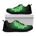Anahata Chakra Spiritual Print Black Sneakers