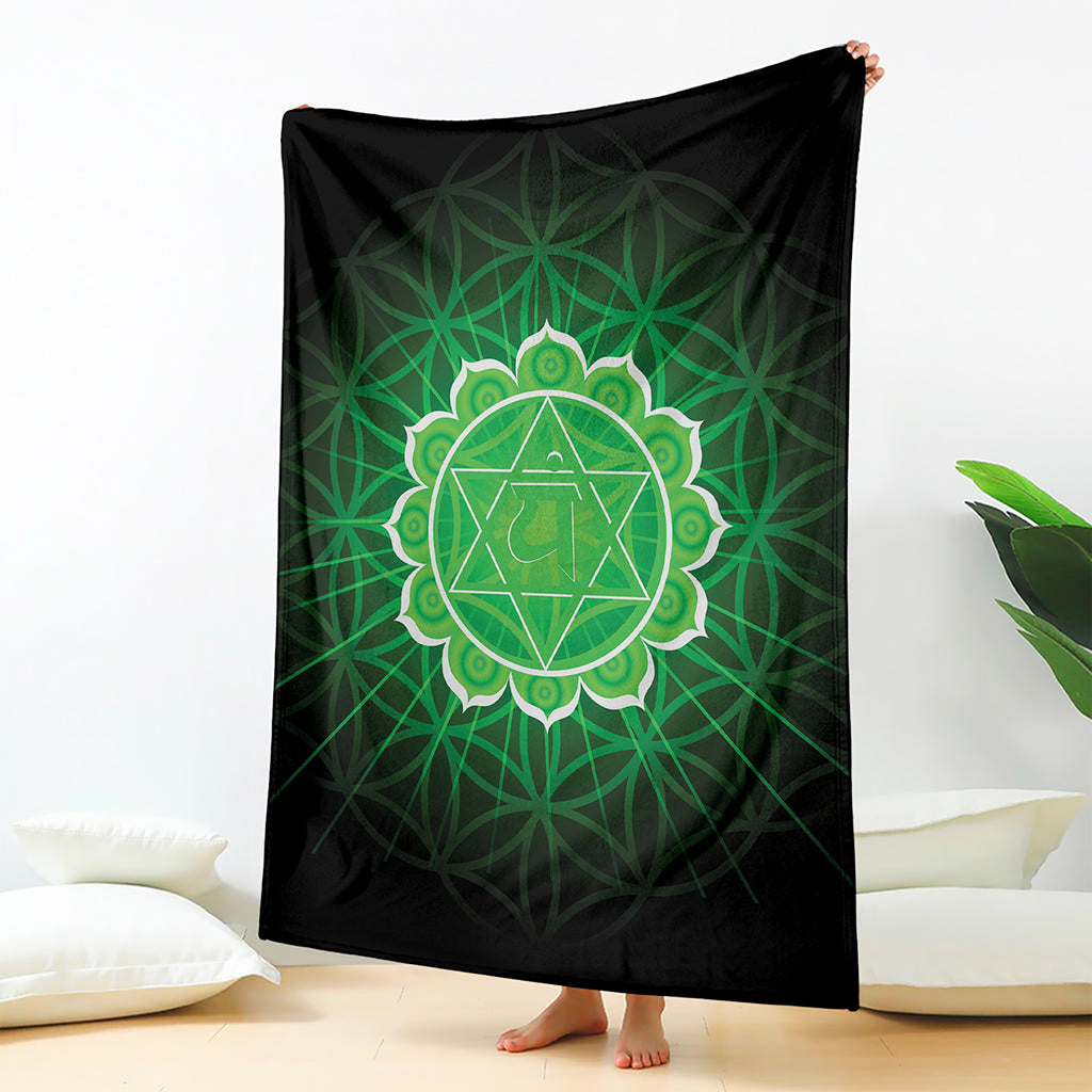 Anahata Chakra Spiritual Print Blanket