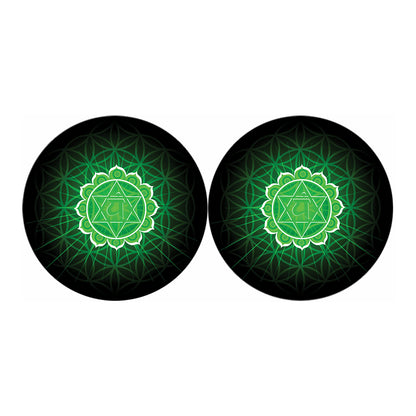 Anahata Chakra Spiritual Print Car Coasters