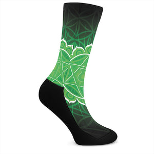 Anahata Chakra Spiritual Print Crew Socks