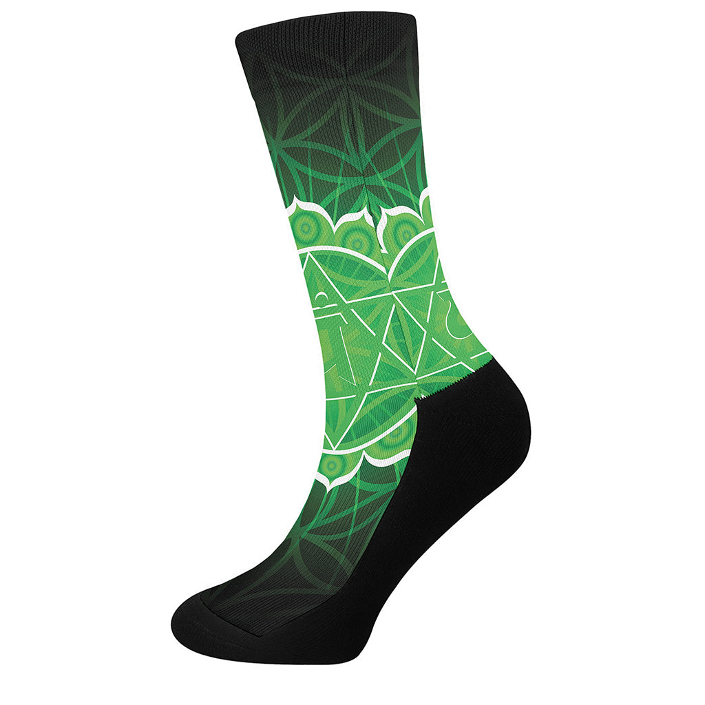 Anahata Chakra Spiritual Print Crew Socks