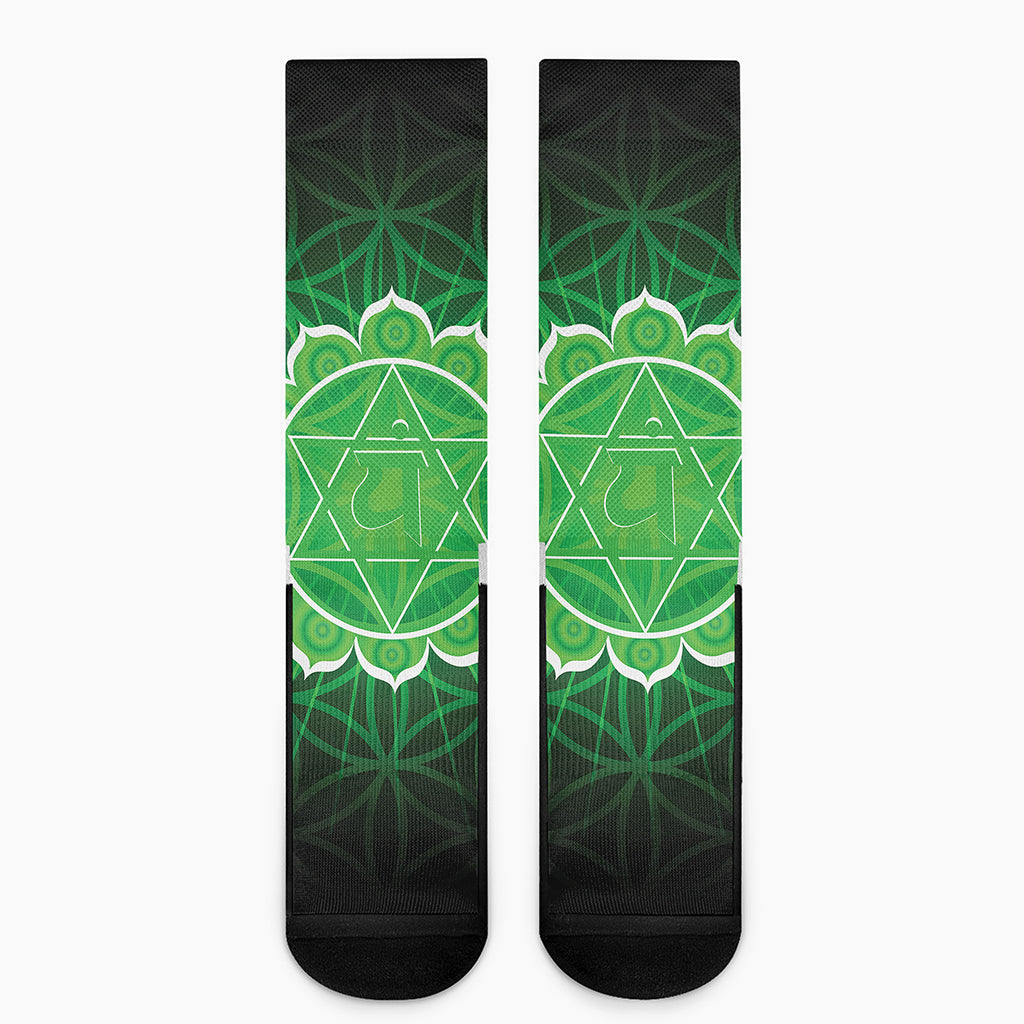 Anahata Chakra Spiritual Print Crew Socks