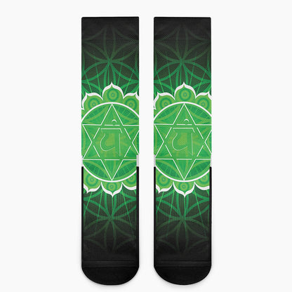 Anahata Chakra Spiritual Print Crew Socks