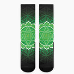 Anahata Chakra Spiritual Print Crew Socks