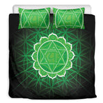 Anahata Chakra Spiritual Print Duvet Cover Bedding Set
