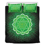 Anahata Chakra Spiritual Print Duvet Cover Bedding Set