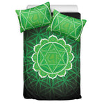 Anahata Chakra Spiritual Print Duvet Cover Bedding Set