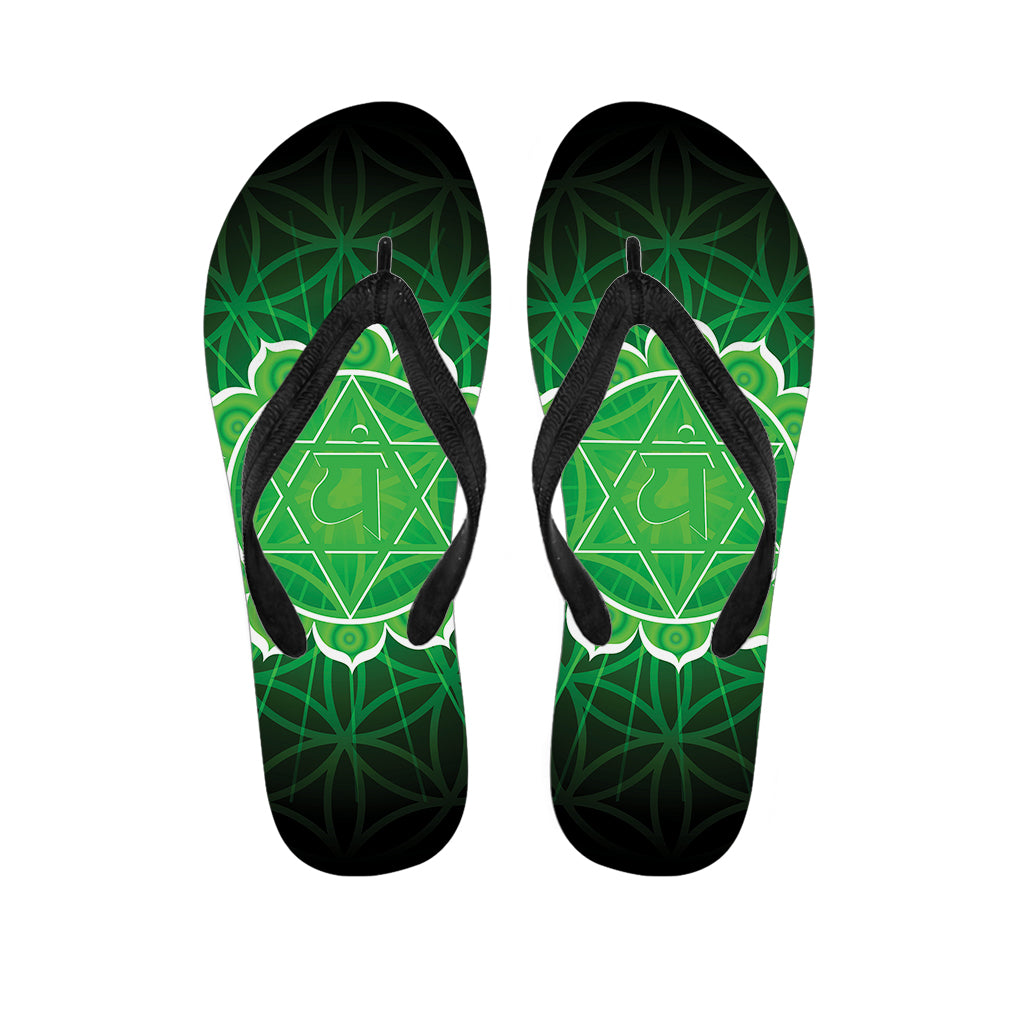Anahata Chakra Spiritual Print Flip Flops