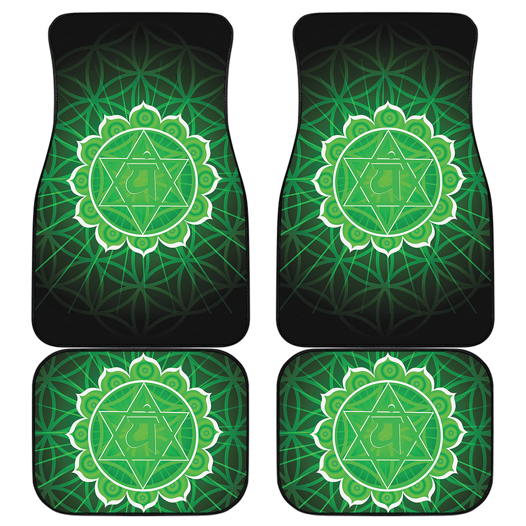 Anahata Chakra Spiritual Print Front and Back Car Floor Mats