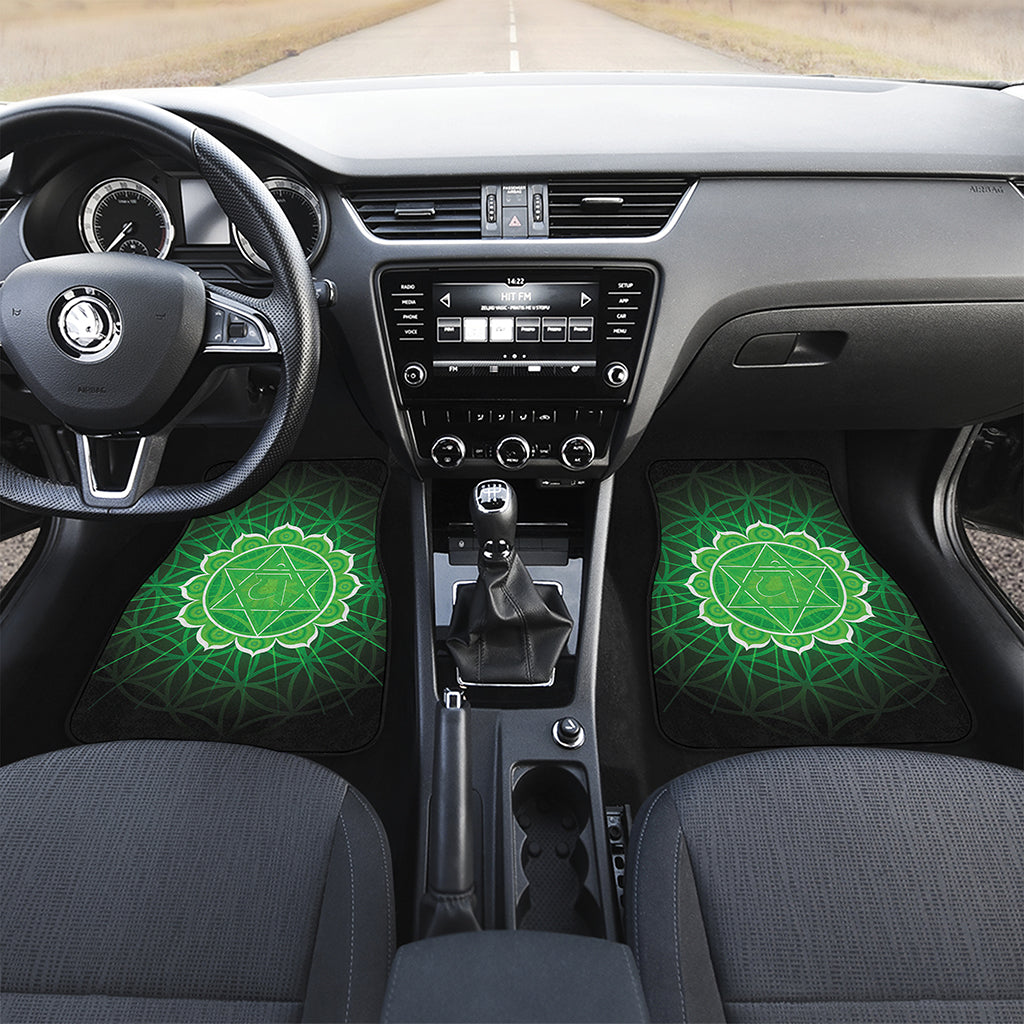 Anahata Chakra Spiritual Print Front and Back Car Floor Mats