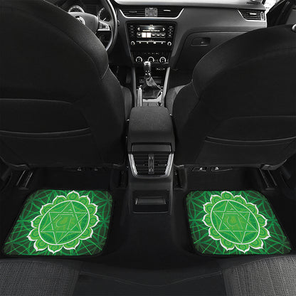 Anahata Chakra Spiritual Print Front and Back Car Floor Mats