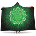 Anahata Chakra Spiritual Print Hooded Blanket