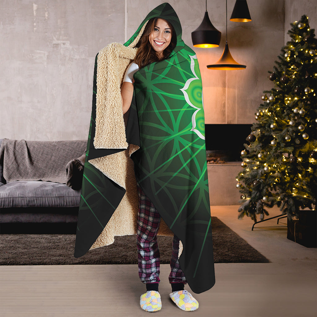 Anahata Chakra Spiritual Print Hooded Blanket