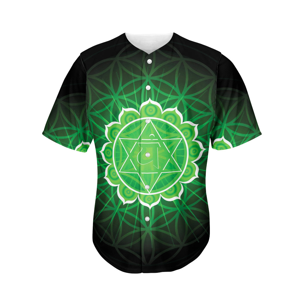 Anahata Chakra Spiritual Print Men's Baseball Jersey