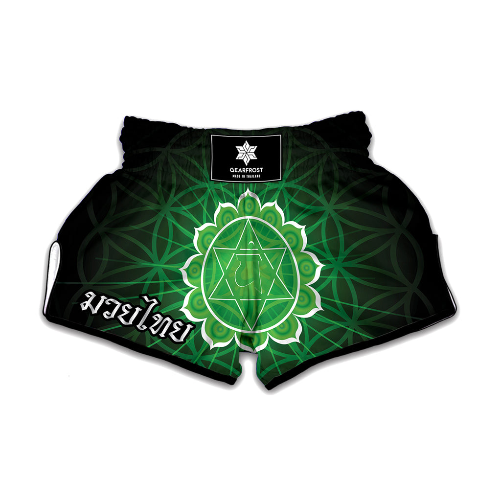 Anahata Chakra Spiritual Print Muay Thai Boxing Shorts