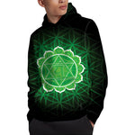 Anahata Chakra Spiritual Print Pullover Hoodie