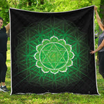 Anahata Chakra Spiritual Print Quilt