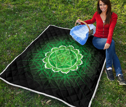 Anahata Chakra Spiritual Print Quilt