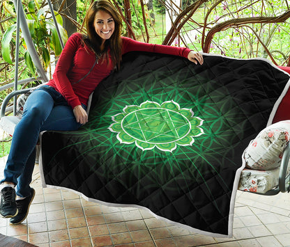 Anahata Chakra Spiritual Print Quilt