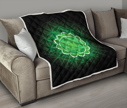 Anahata Chakra Spiritual Print Quilt