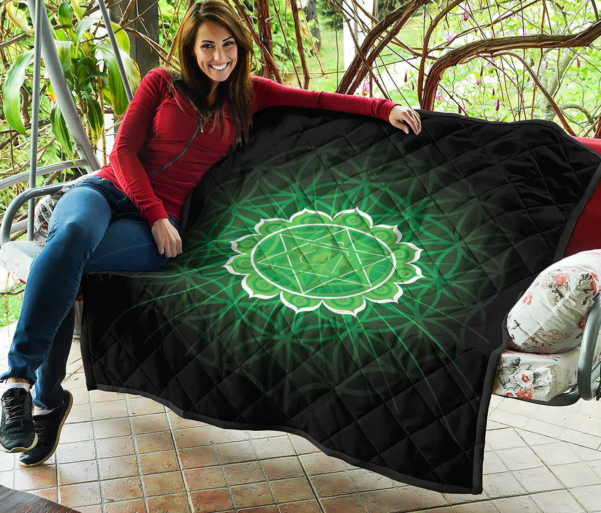 Anahata Chakra Spiritual Print Quilt